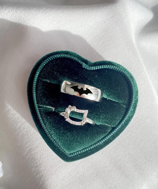 Hello Kitty Batman Ayarlanabilir Çift Yüzükleri